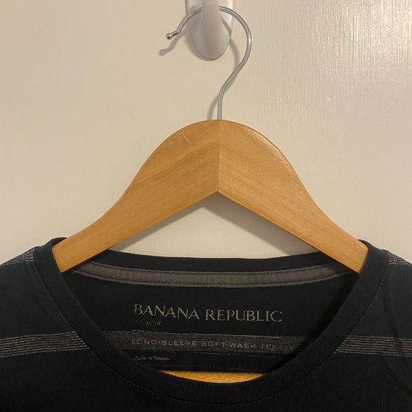 Striped Long Sleeve Soft-Wash Tee by Banana Republic - Picture 2 of 3